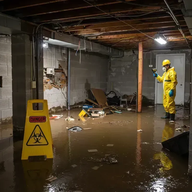 Flooded Basement Electrical Hazard in Chatfield, MN Property